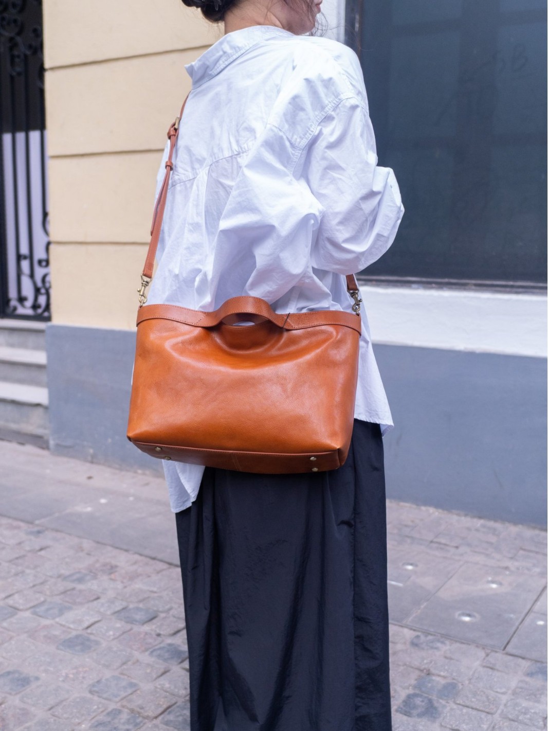 Women's Caramel Brown Soft Leather Tote Bag